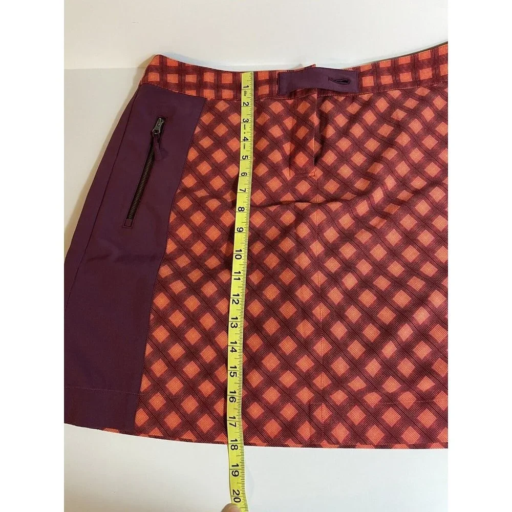 Cutter & Buck Annika Women’s Golf Skort Size 10 Orange & Maroon Lightweight - Picture 12 of 12